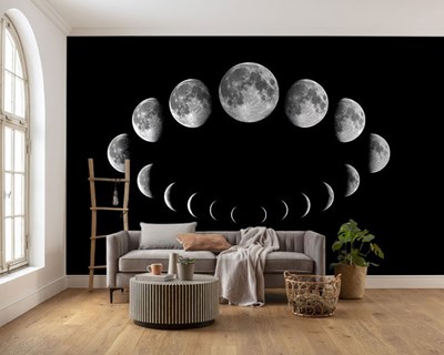 3D Ay'ın Evreleri Duvar Kağıdı