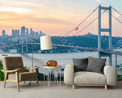 3 Boyutlu Güzel İstanbul Duvar Kağıdı Modeli