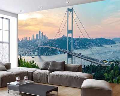 3 Boyutlu Güzel İstanbul Duvar Kağıdı Modeli