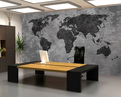 3D Ofisler İçin Dünya Haritası Duvar Kağıdı 