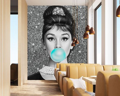 Audrey Hepburn Resimli Duvar Kağıdı Modeli