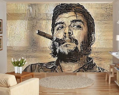 Che Guevara Retro Poster Duvar Kağıdı Modeli