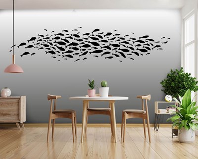 Küçük Siyah Balıklar Duvar Kağıdı Modeli