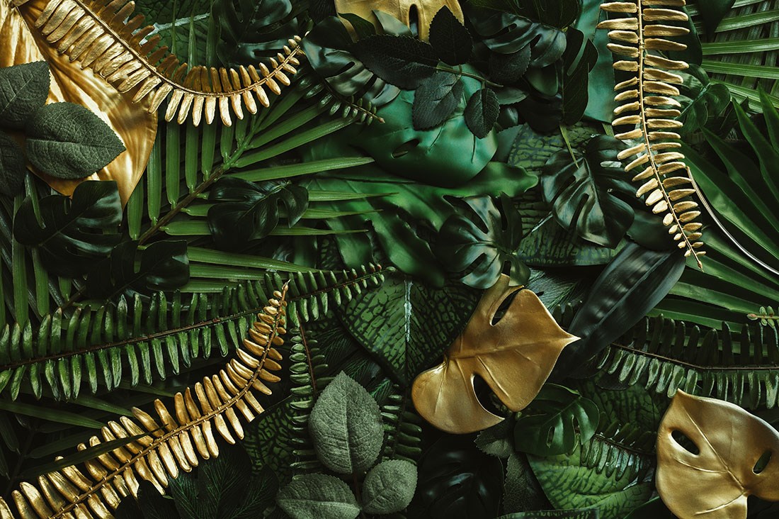 Egzotik Yapraklar Duvar Kağıdı Modeli