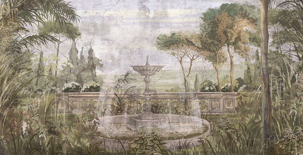 Çeşmeli Malikane Bahçesi Temalı Duvar Kağıdı Modeli