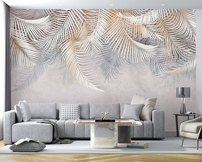 Palmiye Yapraklı Duvar Kağıdı Modeli