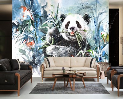 Panda Resimli Duvar Kağıdı Modeli