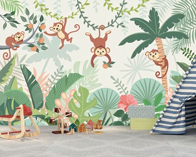 Safari Bebek Odası Duvar Kağıdı Modeli
