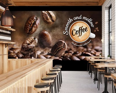 Kahve Dükkanı Duvar Kağıdı Modeli