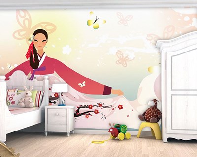 Kız Çocuk Odası Duvar Kağıdı Modeli