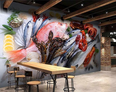 Balık Lokantası Duvar Kağıdı Modeli