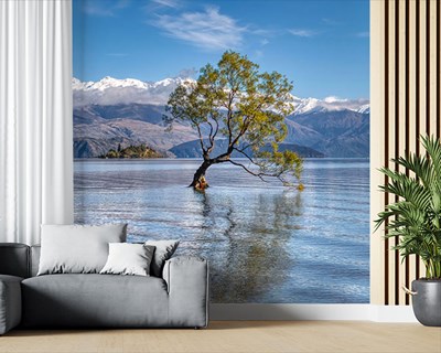 Göl ve Ağaç Manzaralı Duvar Kağıdı Modeli