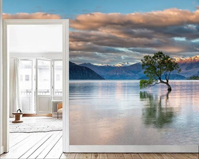 Yeni Zelanda Wanaka Göl Manzarası Duvar Kağıdı Modeli