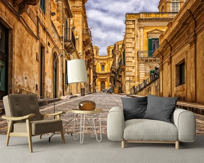 Sicilya Sokakları Manzaralı Duvar Kağıdı Modeli