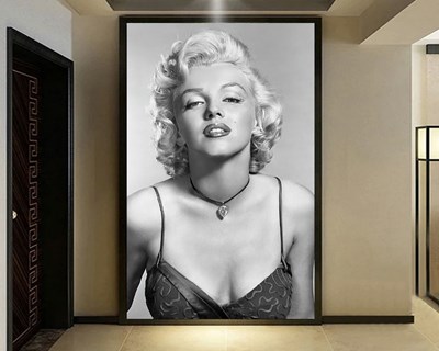 Siyah Beyaz MARİLYN MONROE Duvar Kağıdı Modeli