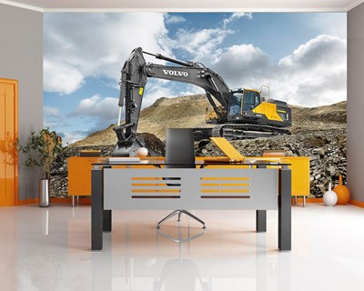 Şantiyede Dozer resimli Duvar Kağıdı Modeli