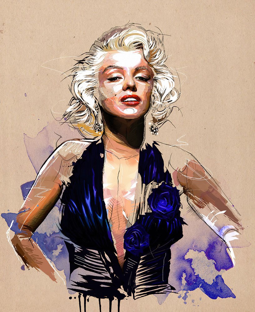 Marilyn Monroe  Yağlı Boya Tablosu duvar Kağıdı Modeli