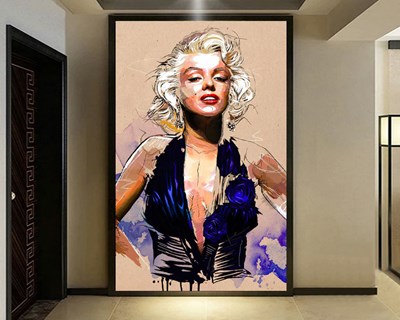 Marilyn Monroe  Yağlı Boya Tablosu duvar Kağıdı Modeli