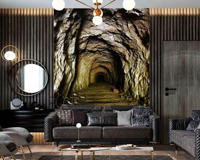 Kayalık Mağara Tünel Duvar Kağıdı Modeli