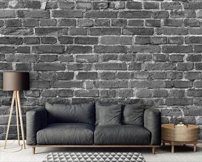 Gri Renk Tuğla Duvar Kağıdı Modeli