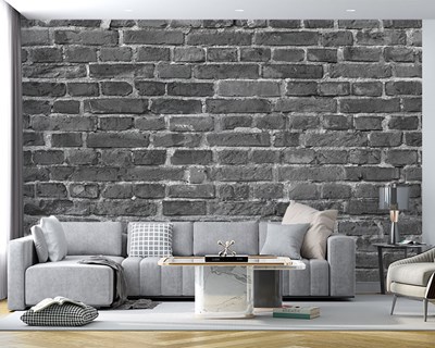 Gri Renk Tuğla Duvar Kağıdı Modeli
