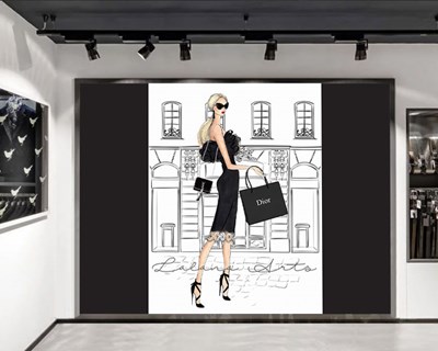 Bayan Butik Mağaza Duvar Kağıdı Modeli