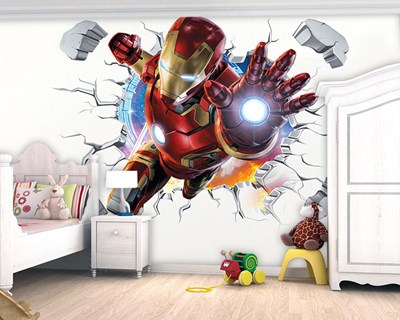 Iron Man Çocuk Odası Duvar Kağıdı Modeli