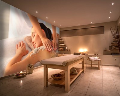 Tuz Masajı Temalı spa MErkezi Duvar Kağıdı Modeli