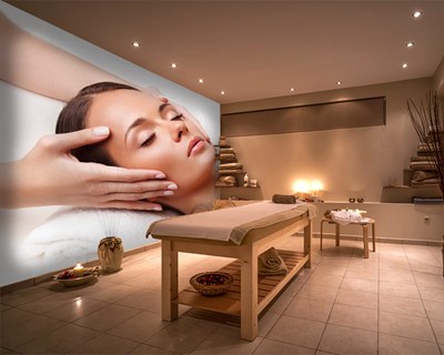 Yüz Bakımı Temalı Spa MAsajı Duvar Kağıdı Modeli