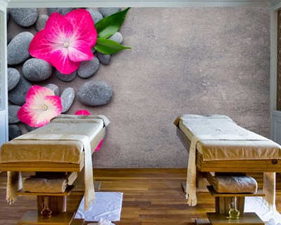 Manolya Çiçeği Baskılı Spa Duvar Kağıdı Modeli
