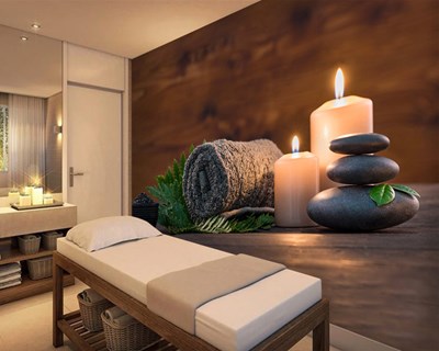Doğal Spa Mumları Duvar Kağıdı Modeli