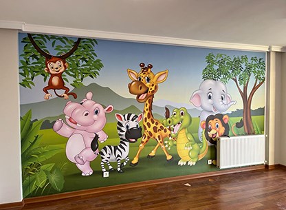 Çocukların Hayal Dünyası Duvarlarda Canlandı!